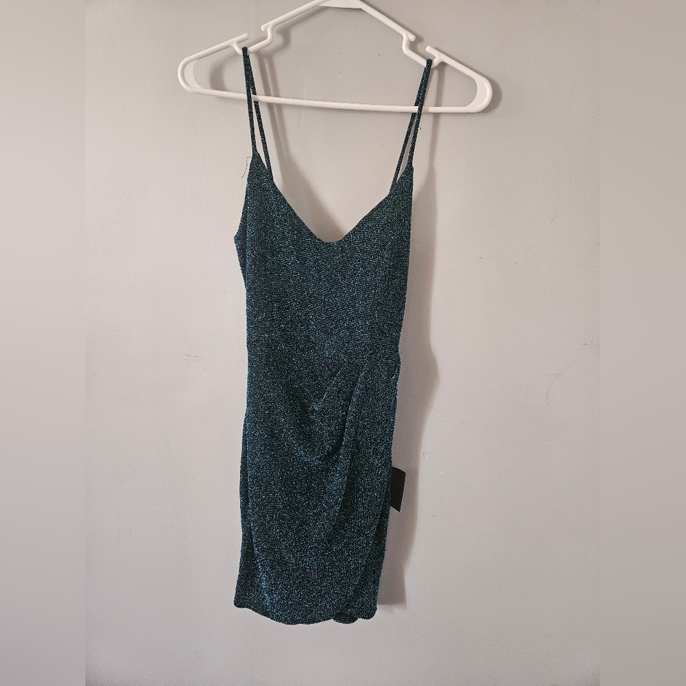 Teal Sparkly Mini Dress - LULUS - size small - nwt